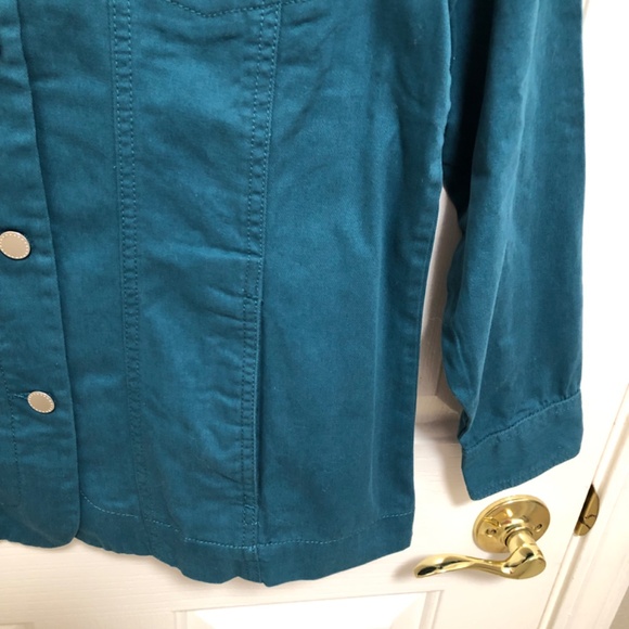 NWOT - Teal Jean Jacket with Straight Bottom - Picture 6 of 16